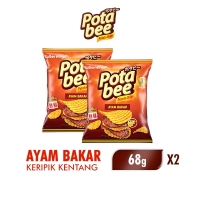 Potabee Keripik Kentang Ayam Bakar 68 gr x2