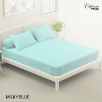 CALIFORNIA Sprei Queen Fitted Polos Emboss 160X200 MILKY BLUE