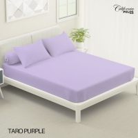 CALIFORNIA Sprei Queen Fitted Polos Emboss 160X200 TARO PURPLE