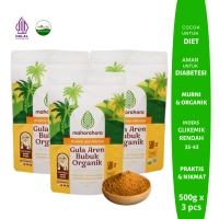 Mahorahora Paket Hemat Gula Aren Bubuk Organik 500 gr, Premium dan Halal - 3 pcs