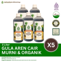 Mahorahora Paket Hemat Gula Aren Cair Organik 1 Liter, Premium dan Halal - 5 pcs