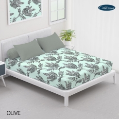 CALIFORNIA Sprei King Fitted 180x200 Olive