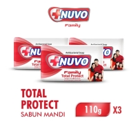 Nuvo Family Sabun Mandi Batang Multipack Merah Total Protect 110 gr