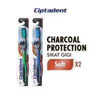 Ciptadent Toothbrush Charcoal Protection x2  4.9  802 Penilaian 1,9RB Terjual