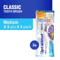 Ciptadent Sikat Gigi Classic Regular Medium Pack Isi 3 Pcs x3