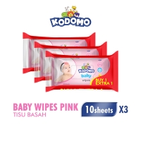Kodomo Tisu Basah Antibakterial Rice Milk Pink Bag Isi 10 Buy 1 Extra 1 x3