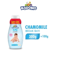 Kodomo Baby Powder Bedak Bayi Chamomile Biru Botol 300 + 100 gr