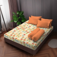 Sprei 160 Queen Flower Kintakun Dluxe Kirana Microfiber B2 20cm (5in1) - Andari