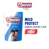 Nuvo Family Sabun Mandi Cair Biru Mild Protect Pouch 400 ml