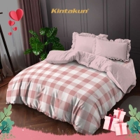 Bed Cover Set 180 King Minimalis Kintakun Dluxe Kirana Microfiber 39cm - Citra