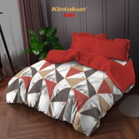 Bed Cover Set 180 King Minimalis Kintakun Dluxe Kirana Microfiber 39cm - Lavana