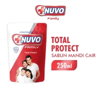 Nuvo Family Sabun Mandi Cair Merah Total Protect Pouch 250 ml