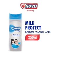 Nuvo Family Sabun Mandi Cair Biru Mild Protect Botol 250 ml