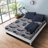 Sprei 160 Queen B2 Kintakun Dluxe New Lite 20cm (5in1) - Mosaic