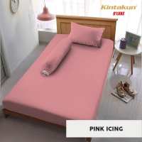 Kintakun Sprei 120 Extra Single Flower New Dluxe Microfiber T30 - Pink Icing