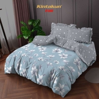 Bed Cover Set 180 King Flower Kintakun Dluxe Kirana Microfiber 39 cm - Nurmala