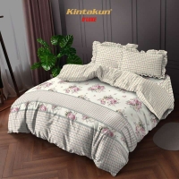 Bed Cover Set 180 King Flower Kintakun Dluxe Kirana Microfiber 39 cm - Adisti