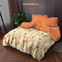 Bed Cover Set 180 King Flower Kintakun Dluxe Kirana Microfiber 39 cm - Andari