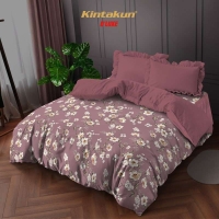 Bed Cover Set 180 King Flower Kintakun Dluxe Kirana Microfiber 39 cm - Rahajeng
