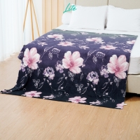 Kintakun Lite Selimut Bulu Halus Ringan Motif Cantik 160x200 - Moss Phlox