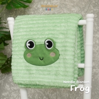 Baby Needle Blanket Kintakun 76 x 102 Lembut Super Soft - Frog