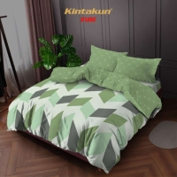 Bed Cover Set Flat Queen 160 Kintakun Dluxe Nirmana Minimalis 20 cm - Gista