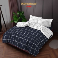 Bed Cover Set Flat Queen 160 Kintakun Dluxe Nirmana Minimalis 20 cm - Candramawa