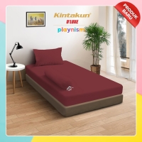 Kintakun D’LUXE Sprei Aesthetic Polos Playnism  - Merlot