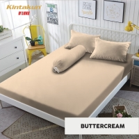 Kintakun Sprei 180 King Flower New Dluxe Microfiber T30 - Butter Cream