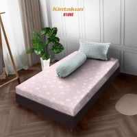 Kintakun Sprei Fitted 90 / 100 / 120 Single Minimalis Bunga DLUXE - Yuna
